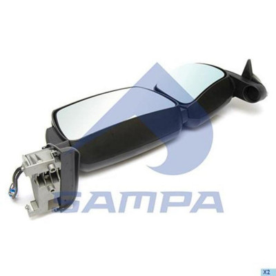 061168 Зеркало двойное левое в сборе с кронштейном с подогревом и эл.регулировкой