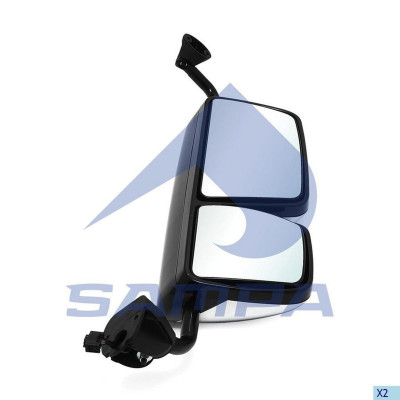 SA 207460 Зеркало правое Actros MP3 накладка хром, корпус черный глянец