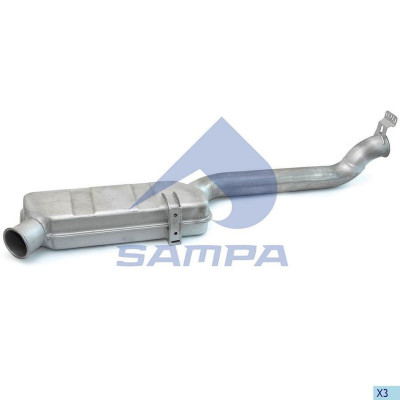 SA 041375 Труба глушителя выхлопная Scania P/G/R/T серия