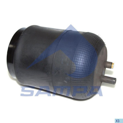 SA SP554390K02 Пневморессора в сборе со стаканом 1шп.-штуц.-M16/24 +1 отвер.M16 под возд