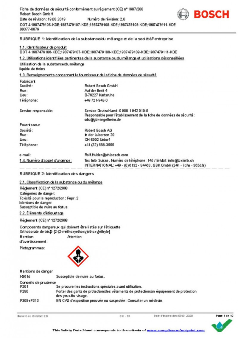 1987479106 Тормозная жидкость DOT4 — 9