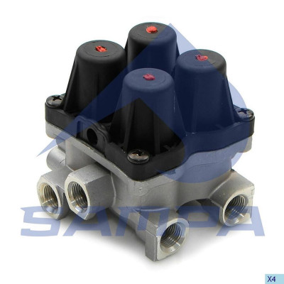 3308701 Кран защитный 4-х контурный