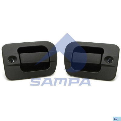 SA 062001 Ручки дверные к-т 2шт левая+правая без сердцевин