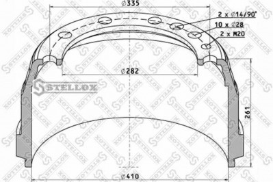 8500016SX Барабан тормозной передний