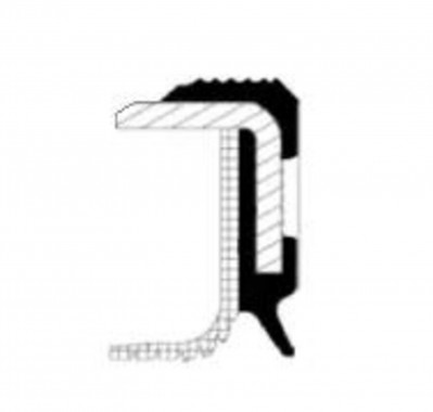 01017541B Сальник коленвала передний 105*130*12