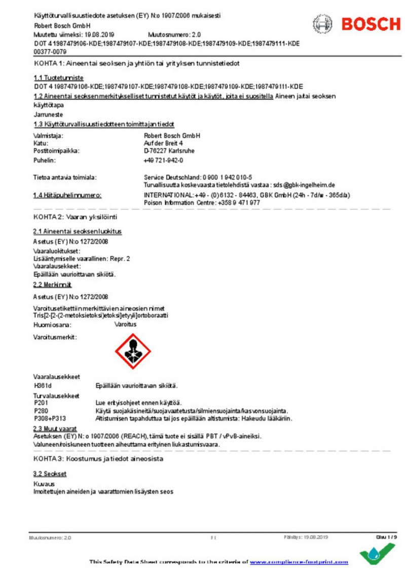 1987479106 Тормозная жидкость DOT4 — 6