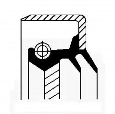 01020677B Сальник хвостовика редуктор 80*135/154*12 FPM