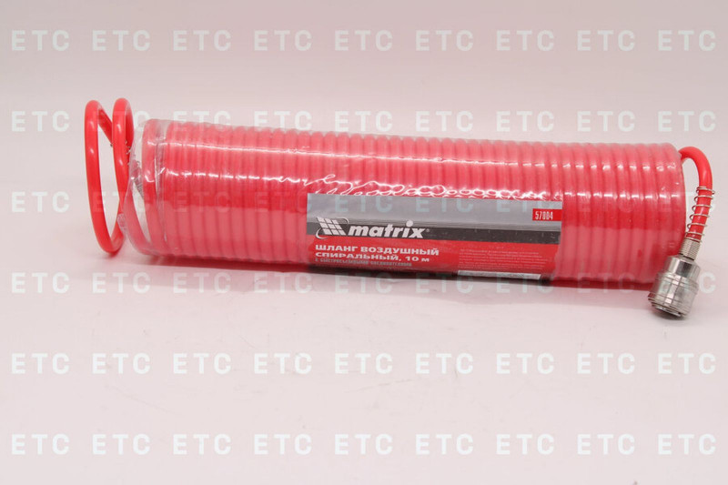 57004 Шланг воздушный 10м 18Атм спиральный с фитингами 1/4 — 3